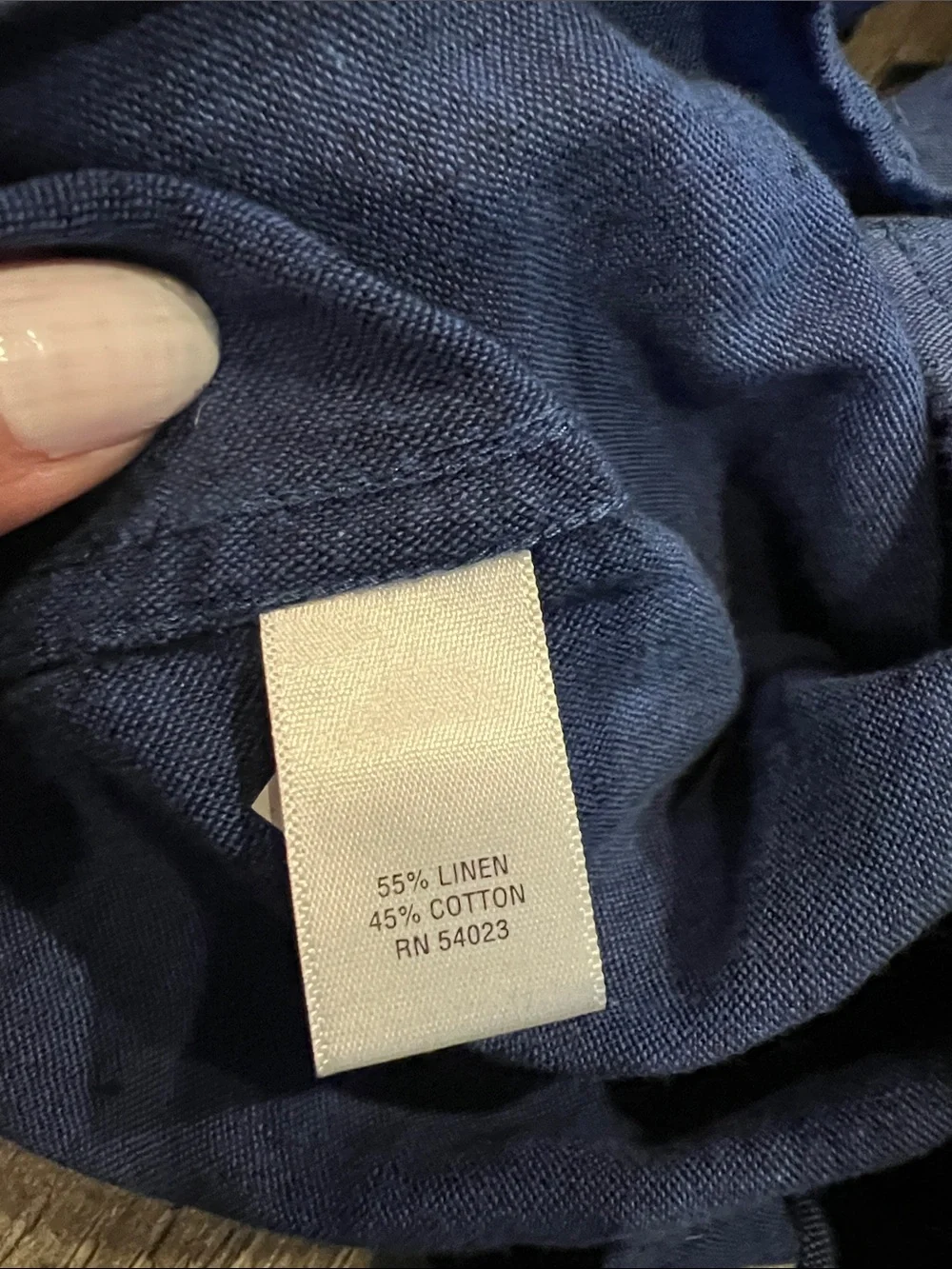 Banana Republic Men’s Blue Button-Down Linen Cotton blend Shirt L